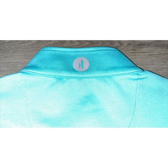 Johnnie-O Denny Men's Performance Vest Cay Turquoise Quarter-Zip Size M NWT - Picture 9 of 10